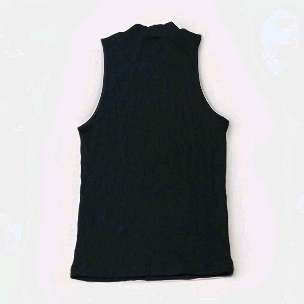Cape Juby Tank Top Womens Junior Size Small Fitted Mock Neck Ribbed Work Y2K 90s - Picture 2 of 8